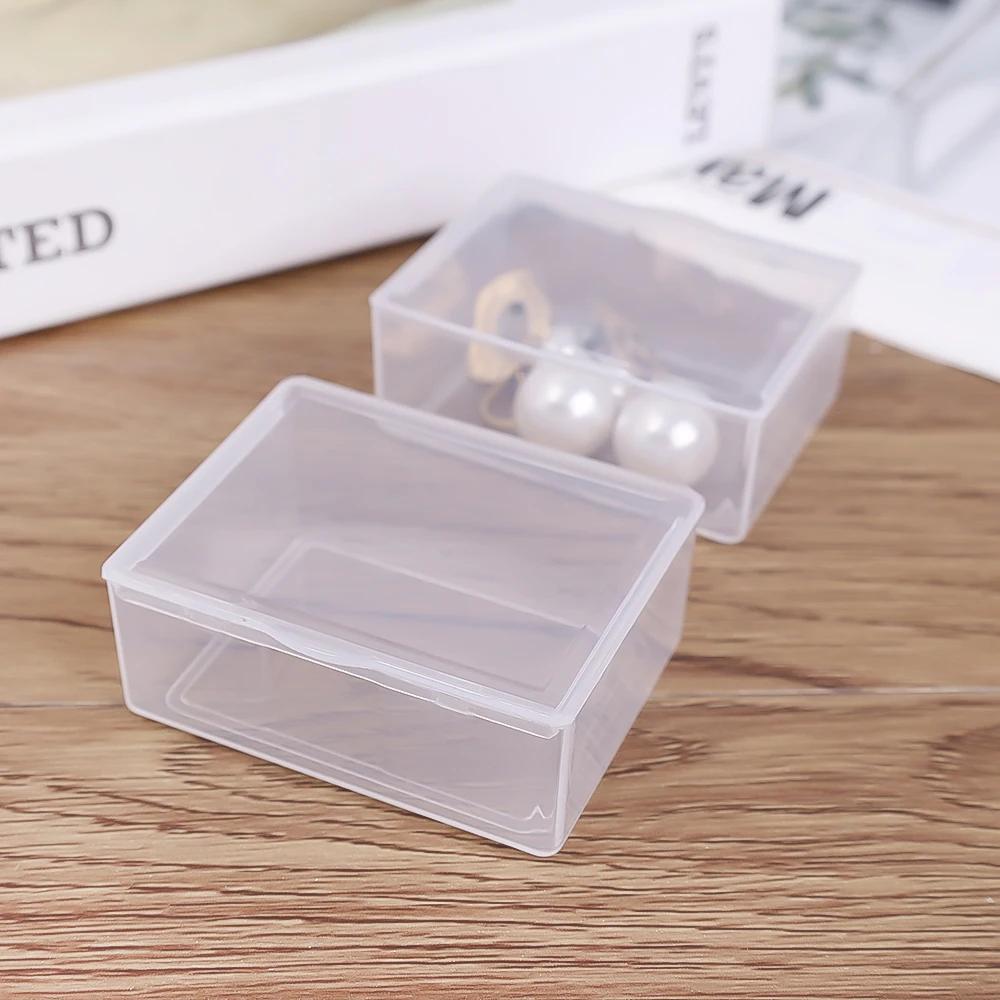 Mini Rectangle Storage Box Translucent Packing Dustproof Solid Strong Home Organizer Jewelry Ornaments Accept Case Container