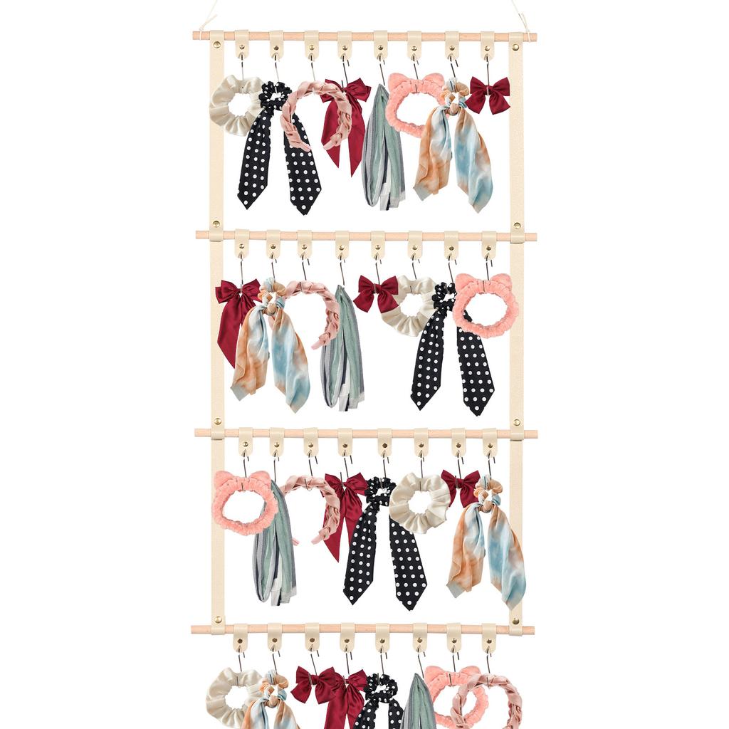 Hair Bows Holder Large Capacity Headband Organizer Wall Hanging Hair Clip Storage Jewelry Accessory Decor