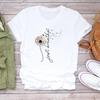 (European Size) 90s Lovely Tee Top Sweet Flower Trend Cute Clothing Short Sleeve Women Print Lady Female Fashion Tshirt Casual Graphic T-shirt