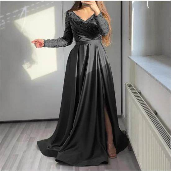 Elegant Green Ruffle Lace Mid-Waist Long Evening Dress