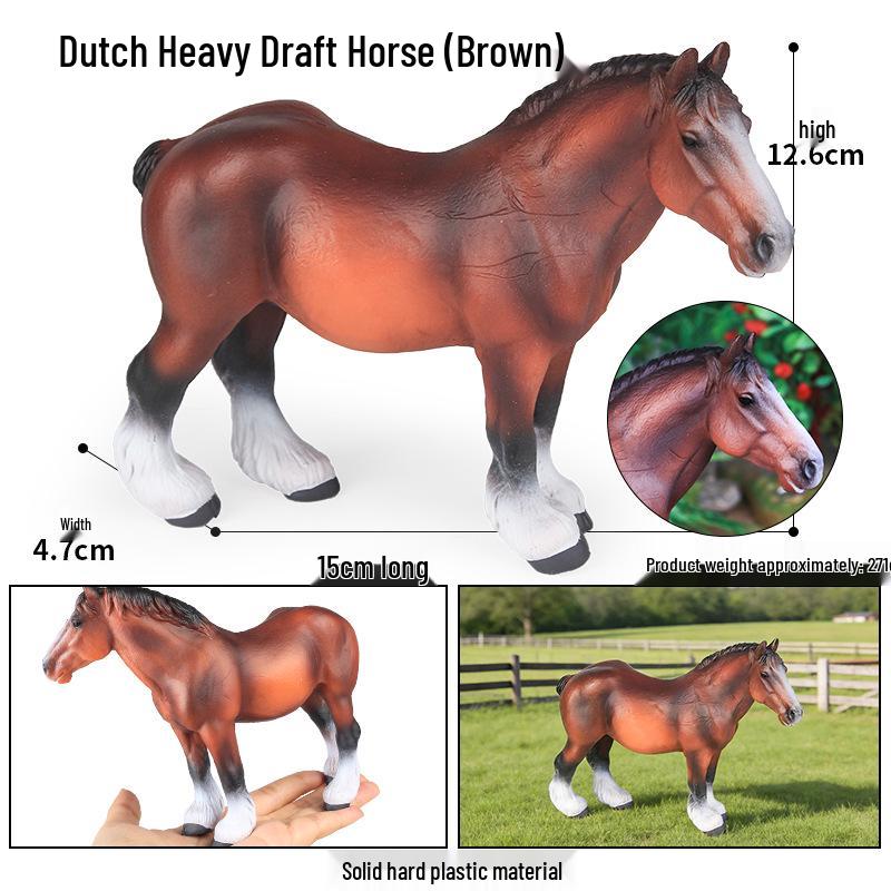 Solid Simulation Toy: Thousand Li Horse, Dutch Draft Stallion & Tennessee Walking Mare