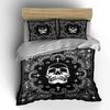 Skull Bandana Decorative Set Soft Skin-Friendly Bedding Set Includes 1 Duvet Cover And 2 Pillowcase Gift