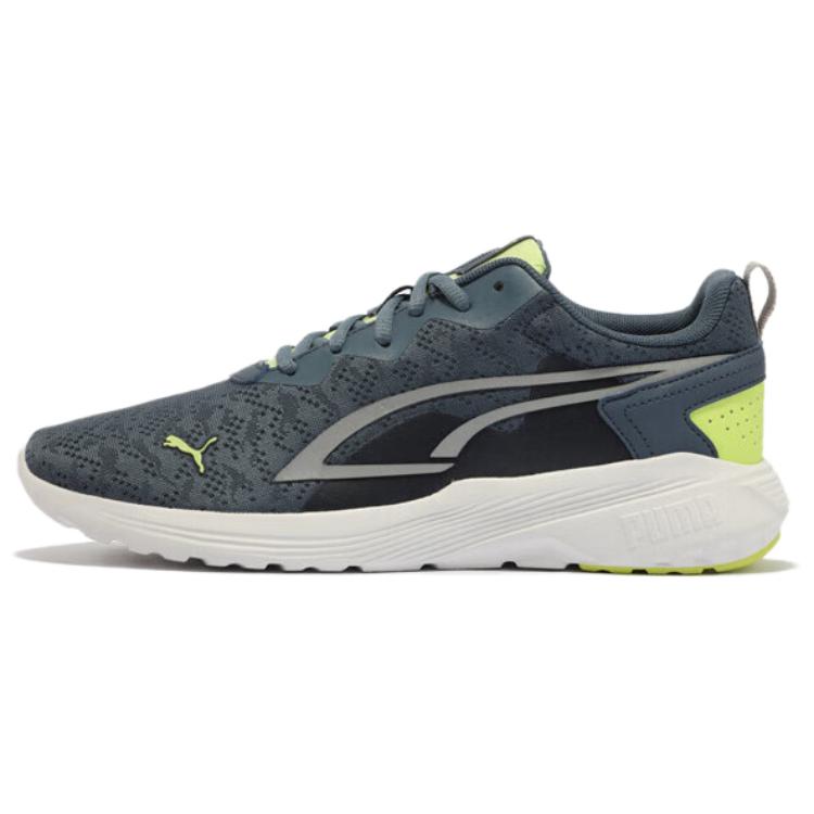 Puma All-Day Active Comfortable Lightweight Slip-Resistant Durable Low-Top Casual Running Shoes Unisex Sneaker Green Silver 386757-02