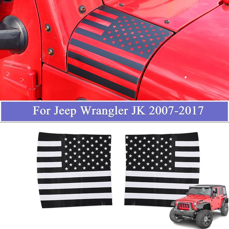 Front Engine Hood Wrap Angle Panel Decoration Decal Car Stickers for Jeep Wrangler JK 2007-2017 Car Styling Exterior Accessories