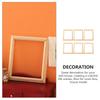 6 Pcs Decor für Home Foto Rahmen Haus DIY Miniatur Kit Zubehör Holz Bilderrahmen Schmücken