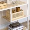 Bookcase 7-Level Storage Shelf Steel Frame Industrial Style 83 X 34 X 180 Cm Oak