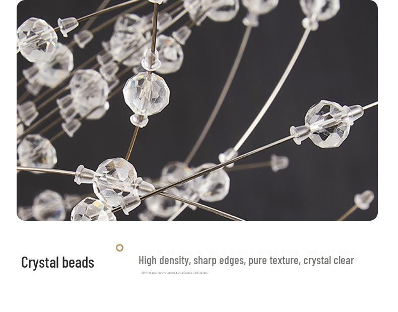 Nordic Dandelion Crystal Chandelier for Living Room or Bedroom