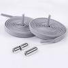 1Pair/3Pair 0.6 Cm Flat Elastic Shoelace Metal Buckle Shoelaces for Sneakers Kids and Adults Quick-Release Laces