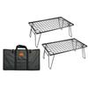 Camping Moon Field Rack Camping Rack Folding Rack Black with Storage Bag Main Unit T-230 2 Piece Set T-230-2T
