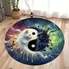 Black and White Cat Round Rug Anti-Slip Washable Carpet for Living Room Bedroom Kitchen Decor and Gift Tool Room Area Floor Mat