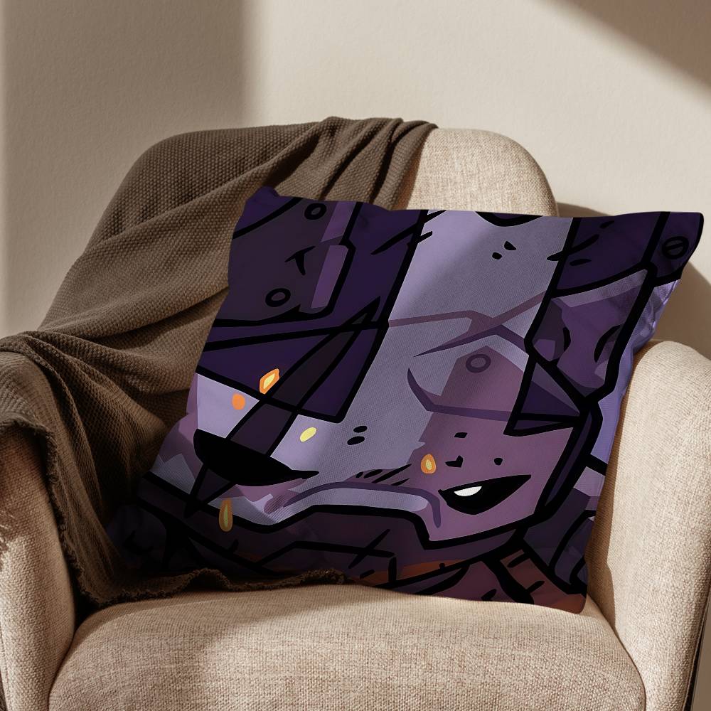Game Blue Red Castle Crashers Pillow Case Anti-dustmite Pillowcase Invisible zipper silky short plush Sofa cushion cover