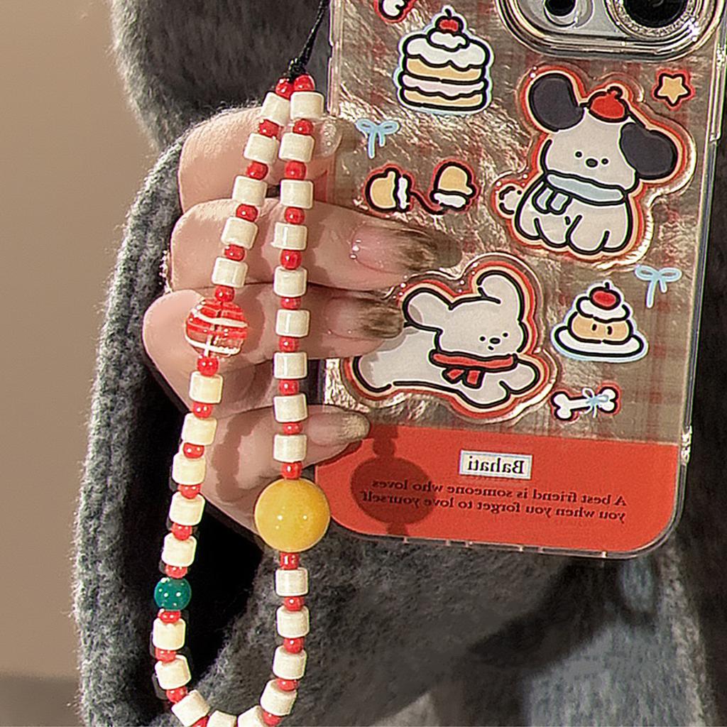 Bunte Kette Handyhülle Lanyard für Apple/Für Huawei Tragbares Handgelenkband Seil Personalisierter Ins Dopamin Anhänger