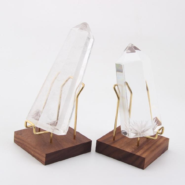 Walnut Crystal Display Stand Mineral Home Bedroom Dormitory Desktop Decoration