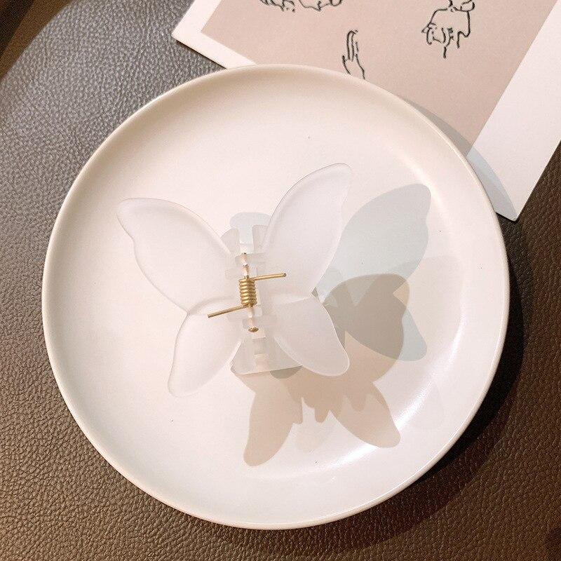 Matte Transparente Schmetterling Haar Krallen Clips für Frauen Mädchen Elegante Dekorieren Haarnadeln Stirnbänder Mode Koreanische Haar Zubehör