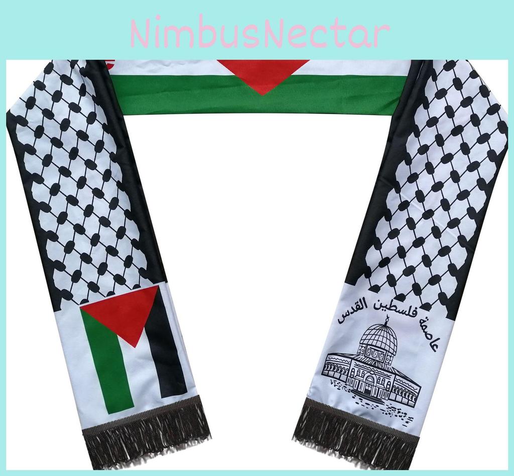 Palestine Flag Scarf High Quality Polyester Material Suitable For Sports And Entertainment