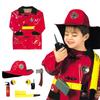 Kids Builder Worker Costume Halloween Fireman Dress up Outfits with Role Play Tool Accessories for Ages 3-12 Boy Girl