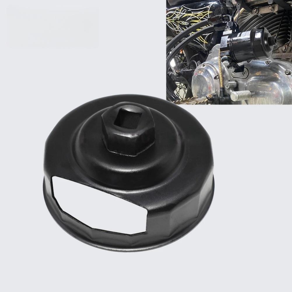 76mm Motorcycle Oil Filter Removal Tool Socket with 14 Flutes for Accurate Engagement and Controlled Filter Cap Disassembly
