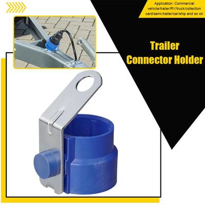 Round Parking Cover Trailer Plug Holder ABS Accessory Bracket Fixed Trailer Connector For 7 /13 Pin Trailer Plugs