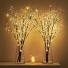 1 PC White Birch Branch Lights Battery Operated 20 LED Fairy Lights Willow Branches for Home Bedroom Inside Outdoor Decoration