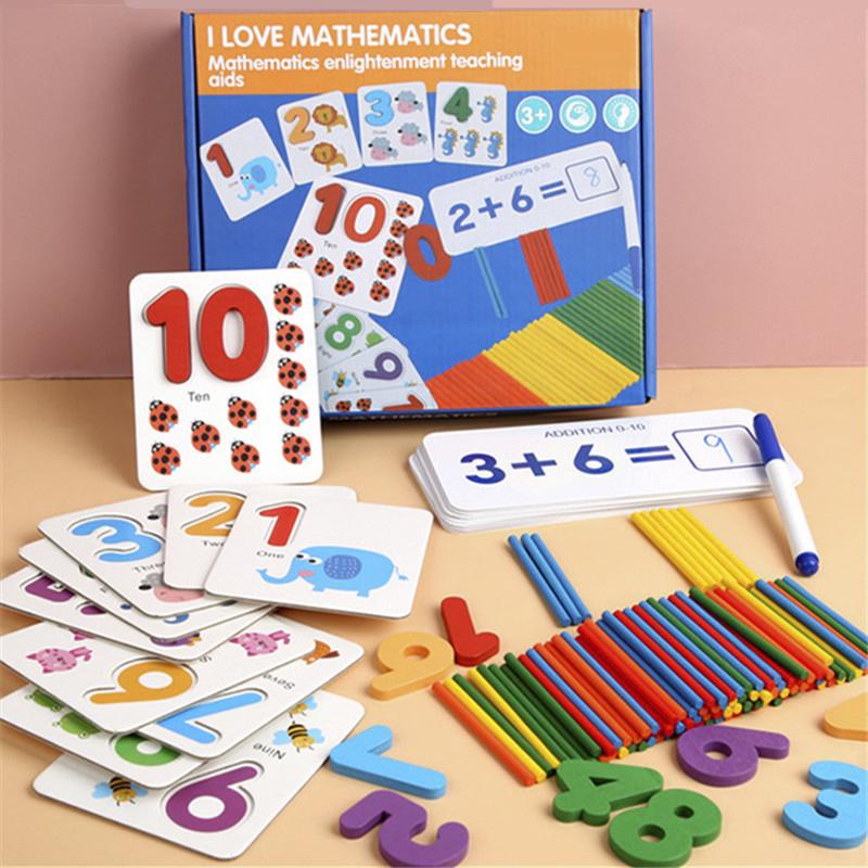 Children's Word Spelling Early Learning Cognitive Card 3D Puzzle Montessori Game Math Arithmetic Teaching Aids Educational Toys
