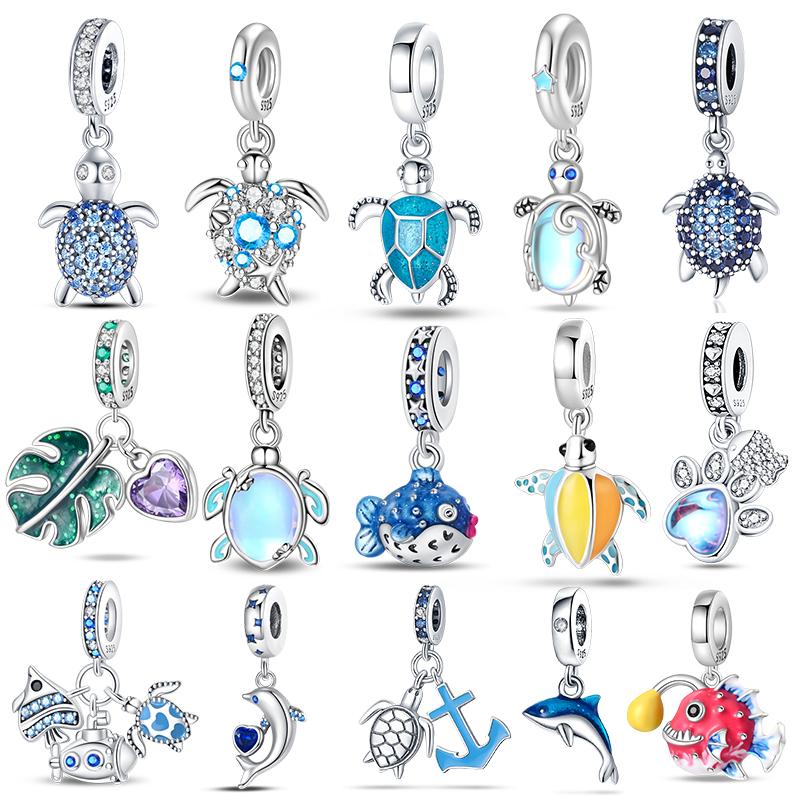 Copper Simple Turtle And Fish Theme Series Beads Suitable For 3Mm Original Bracelet Necklace Female Luxury Diy Jewelry Gift