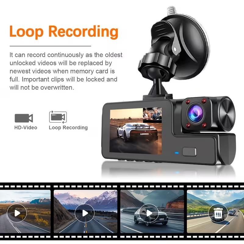 Dash Cam Z50 Pro 1080P UHD 2"IPS Display Front Inside Dual-channel Car DVR 24H Parking Monitor Dash Car Camera