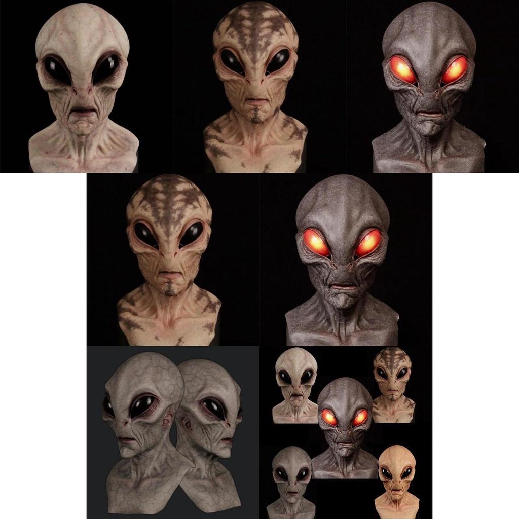 Unique Design Alien Mask For Halloween Full Head Alien Mask With Terrifying Features