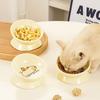Slanted Mouth Pet High Foot Bowl Ceramic Dog Food Feeding Basin Cat Bowl  Water Container