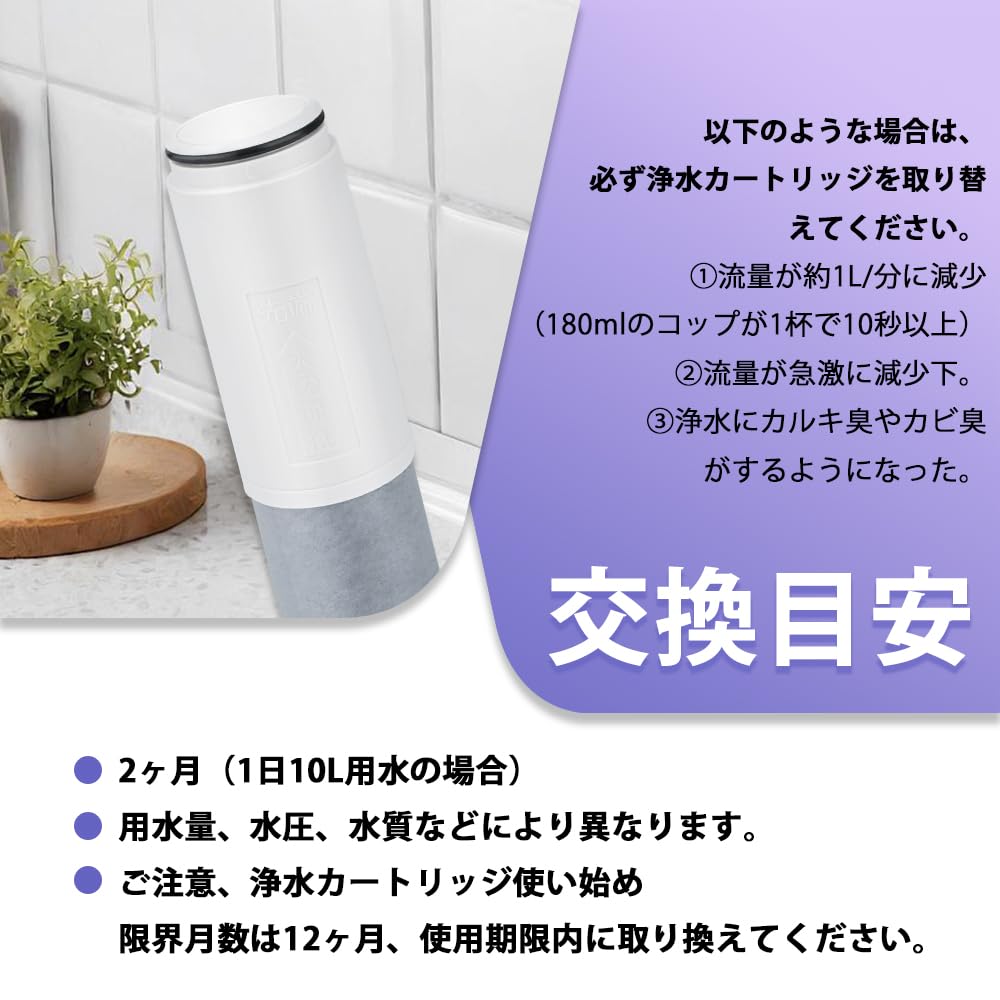 BBT Replacement Water Purifier Cartridge Faucet Water Purifier Water Purifier Compatible Product H658S Standard Type High Chlorine Removal SU3800SK1