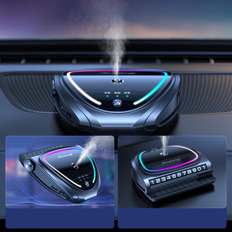 Solar Car Mounted Aromatherapy Perfume for Cars High Grade Parking Sign Men's Decorations Atmosphere Light Car Mounted Automatic
