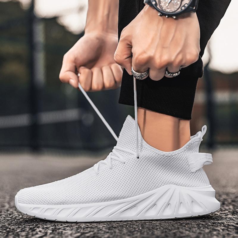 Men s shoes autumn breathable mesh sneakers, fly-woven sneakers men s MEN fashion couple shoes casual shoes 39