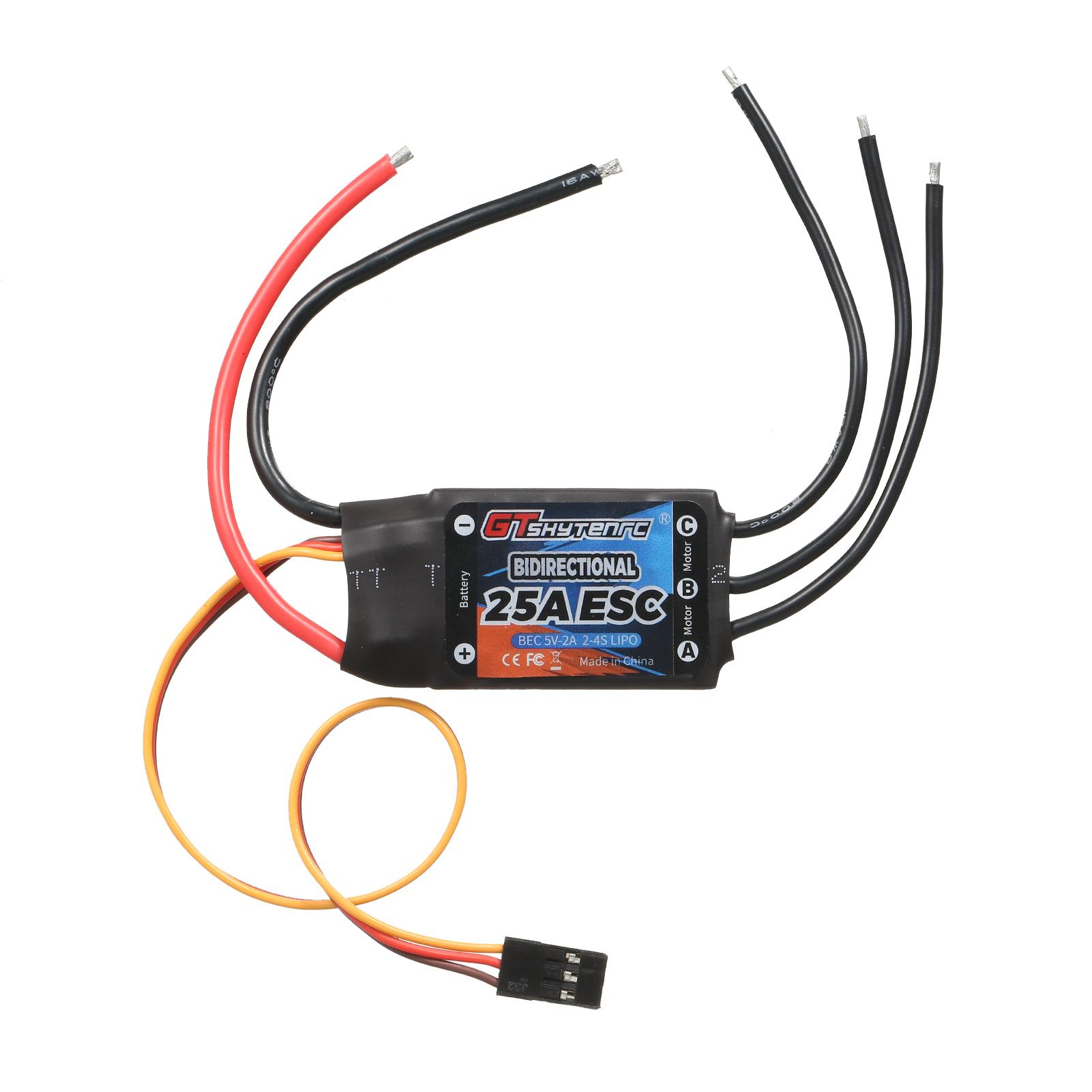 GTSKYTENRC Bidirecional 70A Brushless ESC para carro de controle remoto / barco / navio de controle remoto 25A