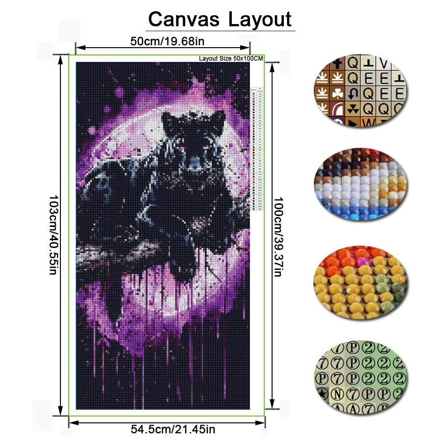 Black Panther Large Size Diamond Painting New Collection Wild Animals Diy Full Drill Rhinestone Embroidery Mosaic Cross Stitch Kits