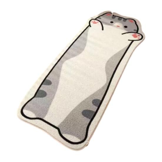 Cute Cat Bath Rug, Irregular Animal Shaped Floor Mat, Soft Absorbent Non Slip Area Carpet for Bath Tub, Shower, Bedroom, Living Room