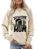 Football Cheer Mom Plus Size Loose Comfortable Hoodie