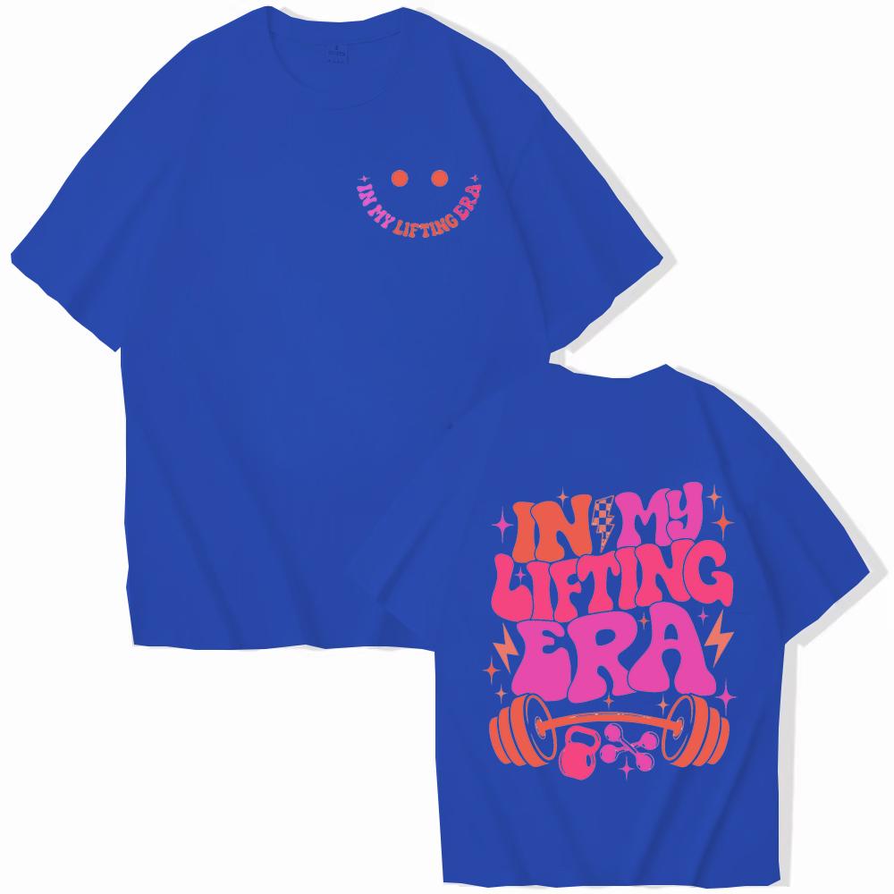 Be Happy Lift Heavy Tee Shirt for Women Funny Workout Weightlifting Graphic Tops Gym Mommy Short Sleeve Tshirts FeUnisex Clothing S