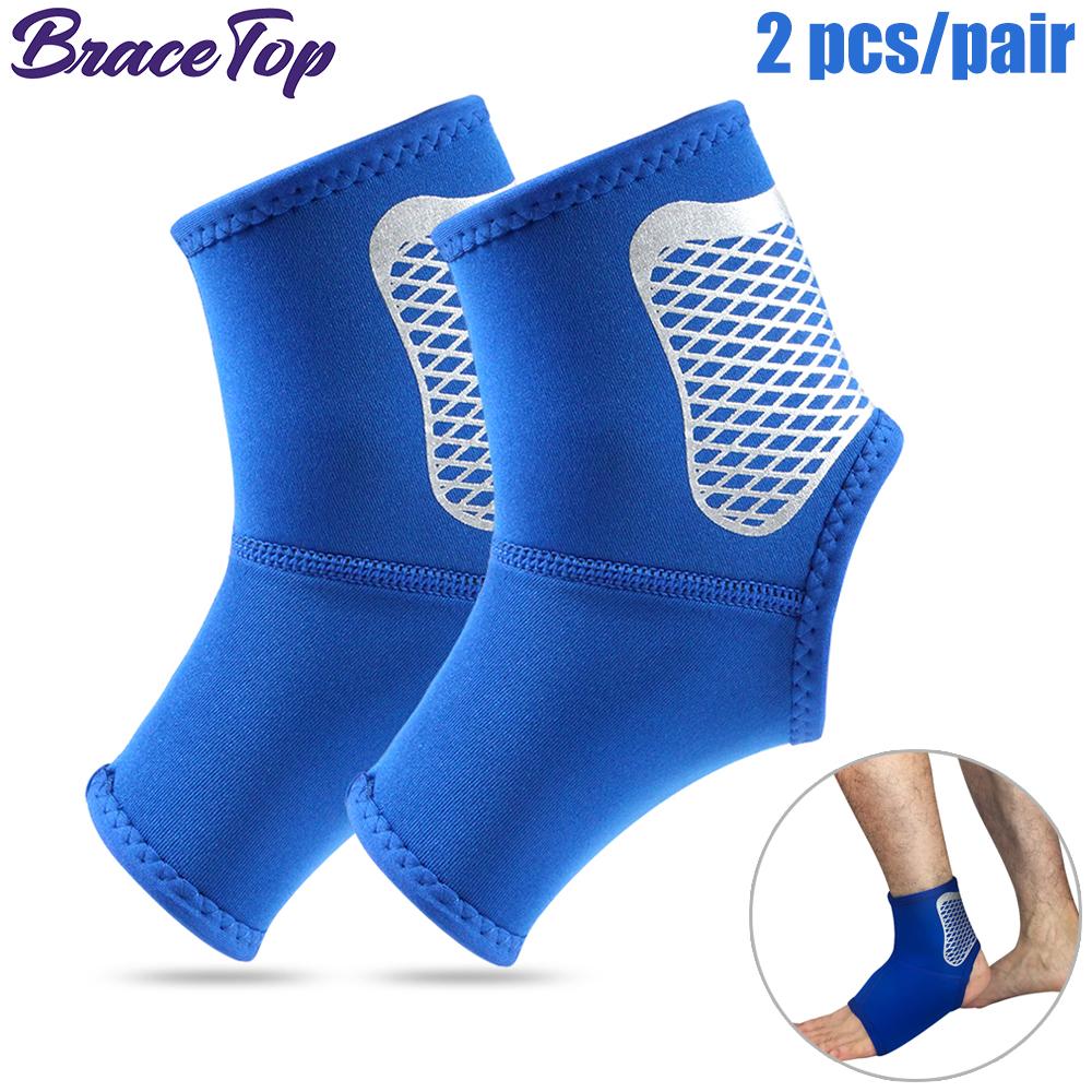 Bracetop Sports Ankle Support Brace Elastic High Protect Guard Band for Men Women Running Basketball Fitness