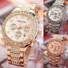 Brilliant Geneva Luxury Women Crystal Stainless Steel Quartz Analog Wrist Watch