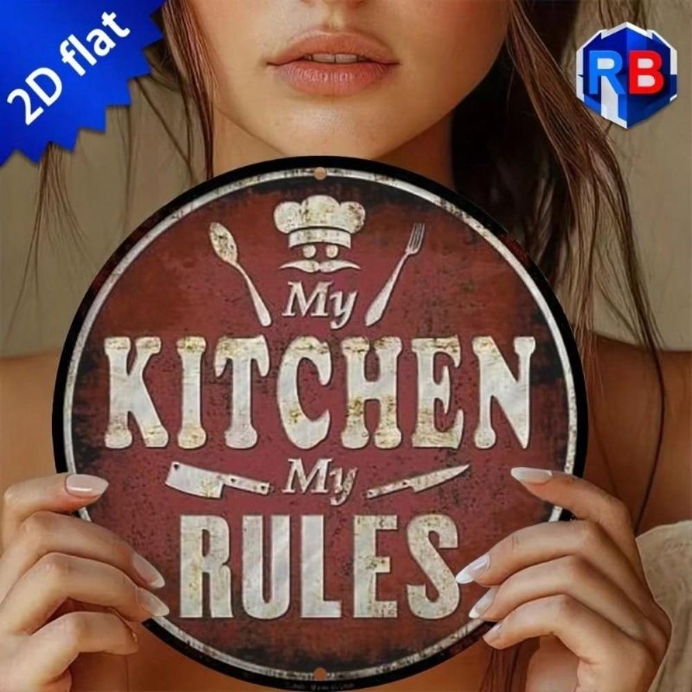 Metal Round Wall Sign Vintage Poster 20x20cm Home Decor