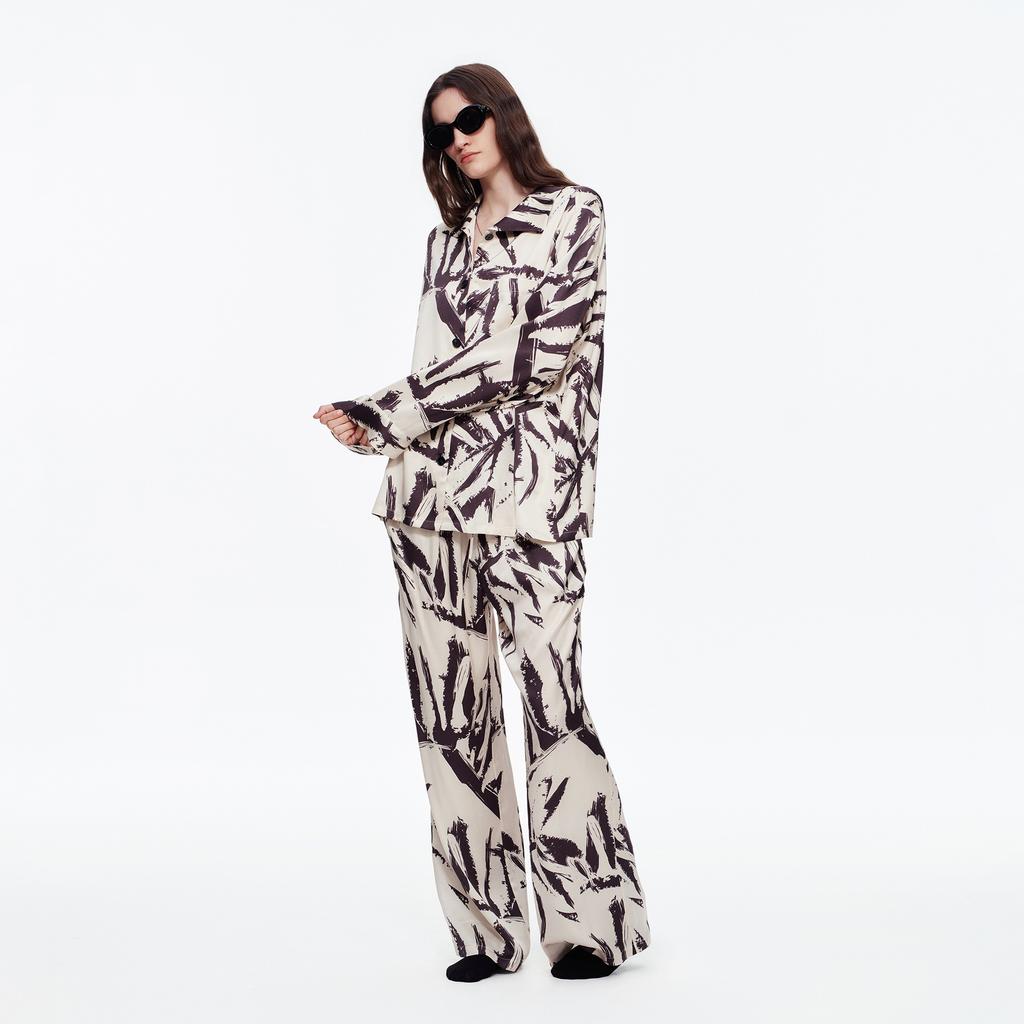 Pajamas custom-printed pajamas comfortable long-sleeved trousers set women's loungewear women's custom-made