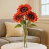 Non-Fading Artificial Sunflower Branch 70cm Silk Fake Flowers  Wedding Photography Props