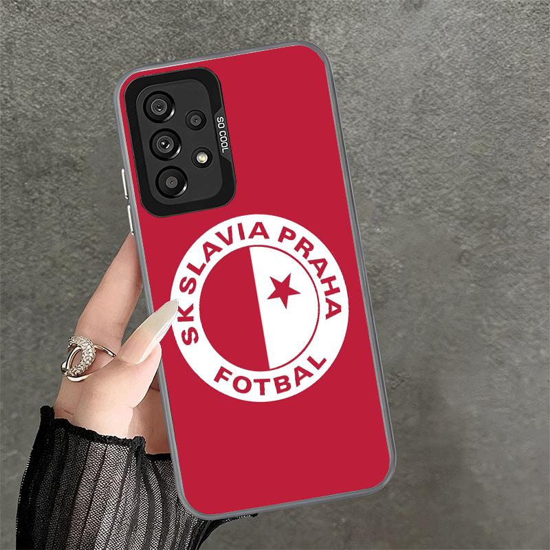 Sk Slavia Praha Czech Republic Shockproof Phone Case for Samsung A17 A16 A15 A14 A37 A57 A36 A56 A26 A35 A55 A25 A34 A54 A24 A13
