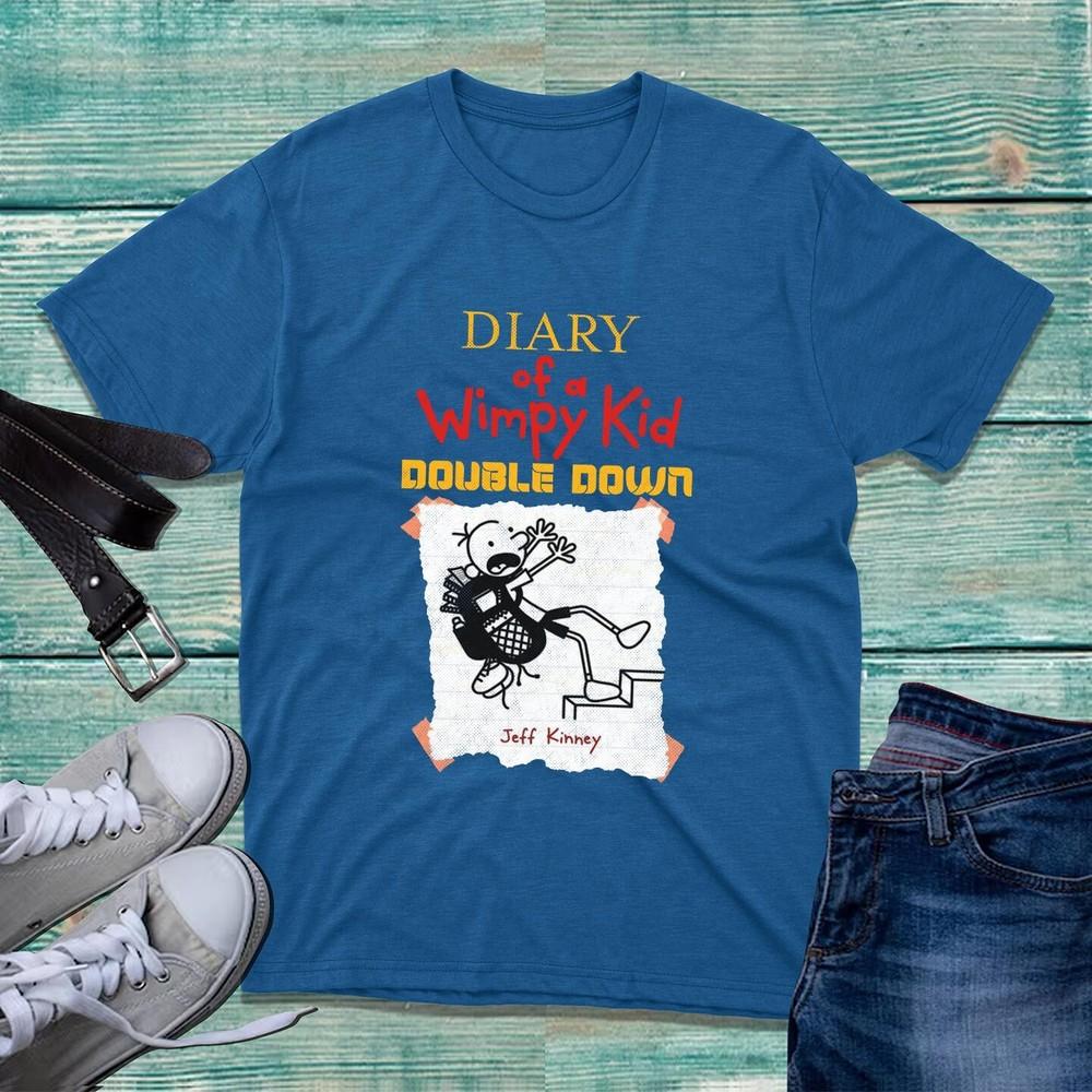 World Book Day TShirt Diary Of A Wimpy Kid Double Down Falling Funny Unisex Top