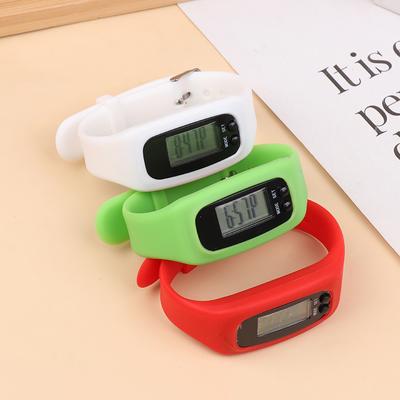 Pulseira Pedômetro LED Relógio Contador de Passos Exibição de Hora 12/24H Relógio Contador de Passos Pulseira de Silicone Rastreador de Passos Relógio Fitness