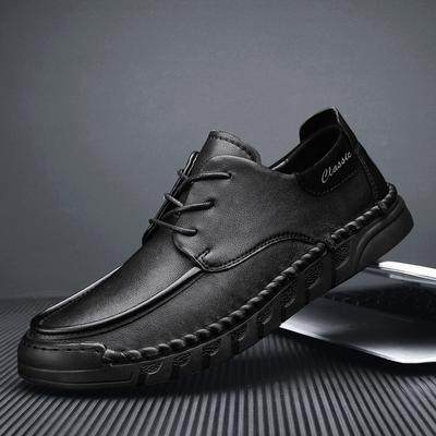 High End Genuine Leather Casual Shoes Thick Soles Wear-resistant Men's Business Dress Shoes Fashionable Men's Oxford Shoes