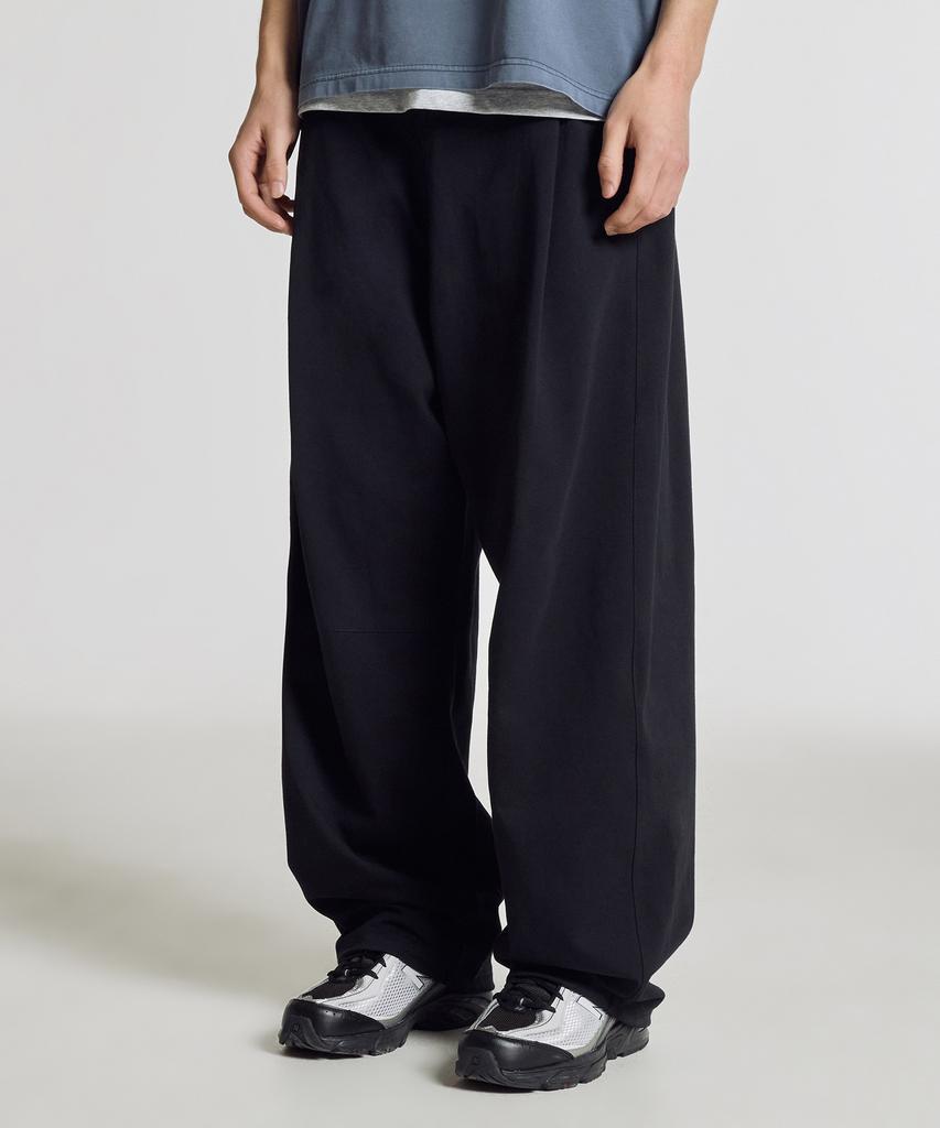 Nyuballanseu Nbmlg21443 / Uni Essential Summer Lightweight Side-Puck Over-Wide Pants (Black)