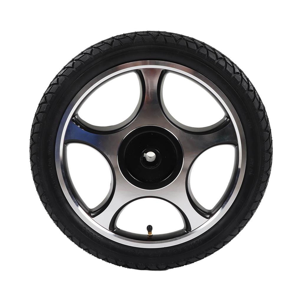 Electric Wheelchair Wheel Straight Hole with Keyway Alloy Steel Hub Inflatable Caster Wheel 16in Outer Diameter