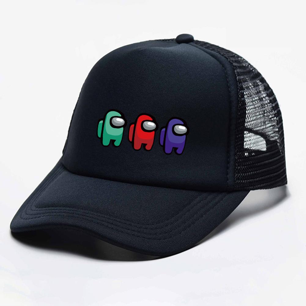 Children  Mesh  Hat Cartoon  Printed Caps Colorful Breathable Sun-proof Sun Hat