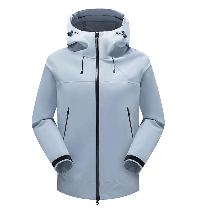 

Женская ветро- и водонепроницаемая куртка-хардшелл для пешего туризма на весну/осень 2024 года M светло-синий