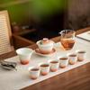 Gradient Ceramic Gaiwan Tea Set - Elegant Sancai Design for Home or Office Gift